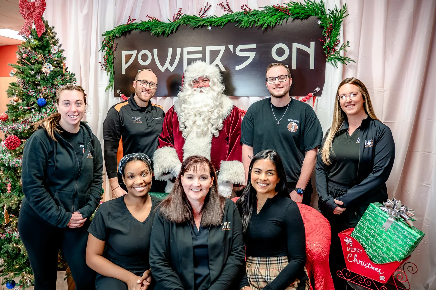 The Thrive team celebrating the holidays